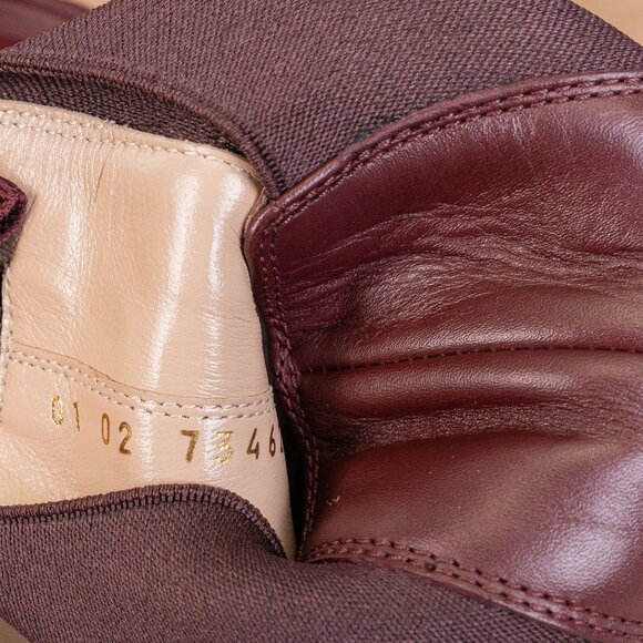 Gianvito Rossi Women Chester Burgundy Leather Chelsea Boots size 6US 36EU - Picture 9 of 10